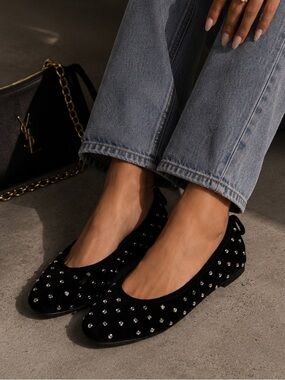 Zara Crystals Ballerina Flats size 36
